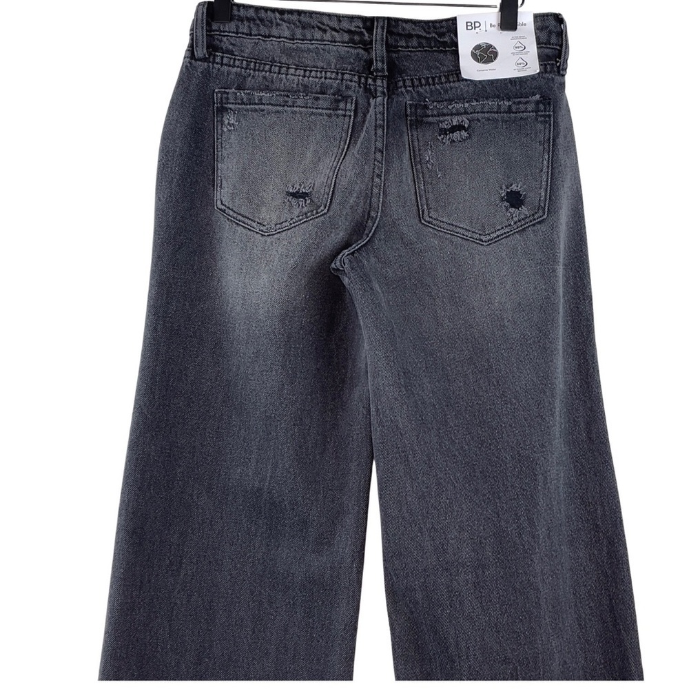 BP Women's Destroyed Wide Leg Jeans in Black Destroy Size 25 NWT - Picture 9 of 14